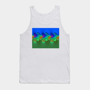 Psychedelic Wave Design Tank Top